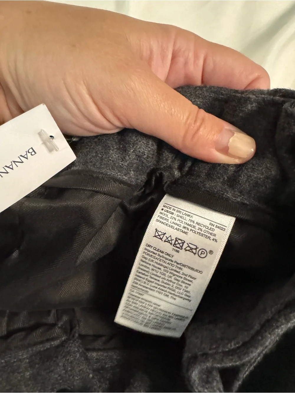 Banana Republic Men's Charcoal Wide-Leg Corduroy Pants - Picture 3 of 4